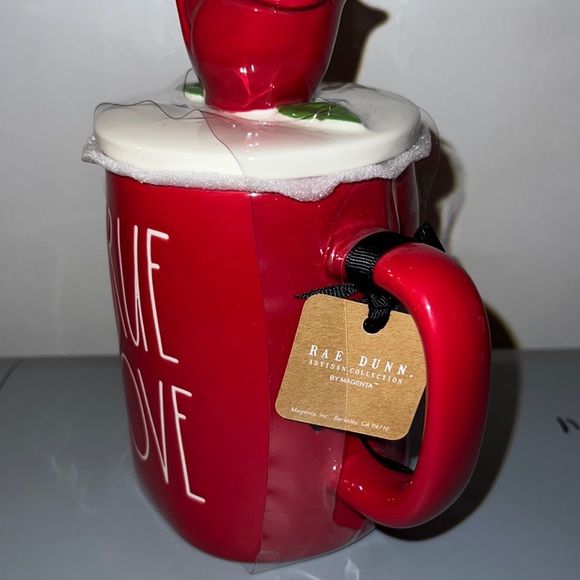RAE DUNN TRUE LOVE COFFEE MUG WITH TOPPER - Picture 3 of 4